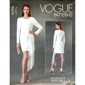 Vogue V1776 Misses L to XXL Badgley Mischka Cocktail Dress UNCUT Sewing Pattern
